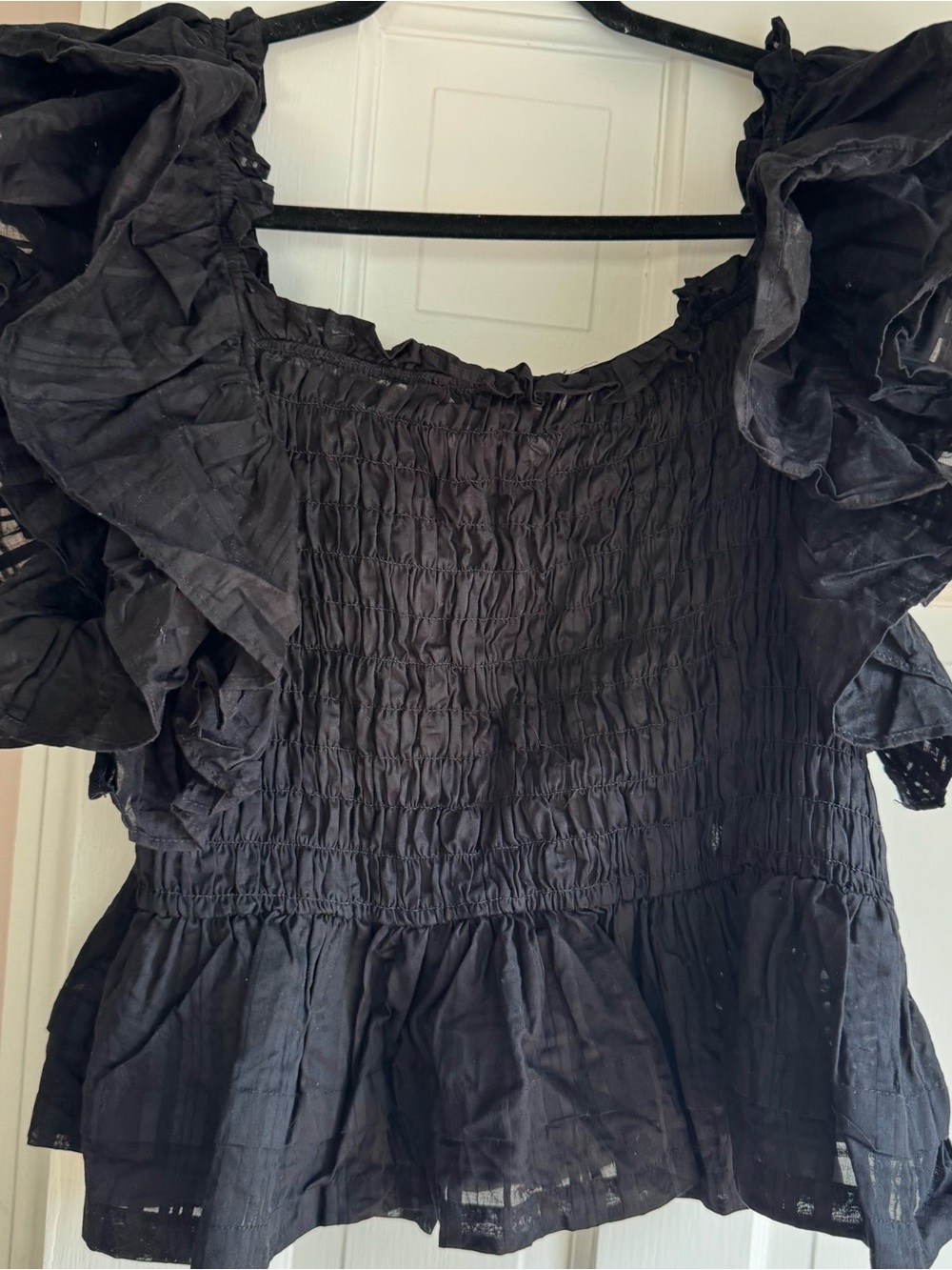 Banana republic 

Like new used one time beautiful top
Color black size large
